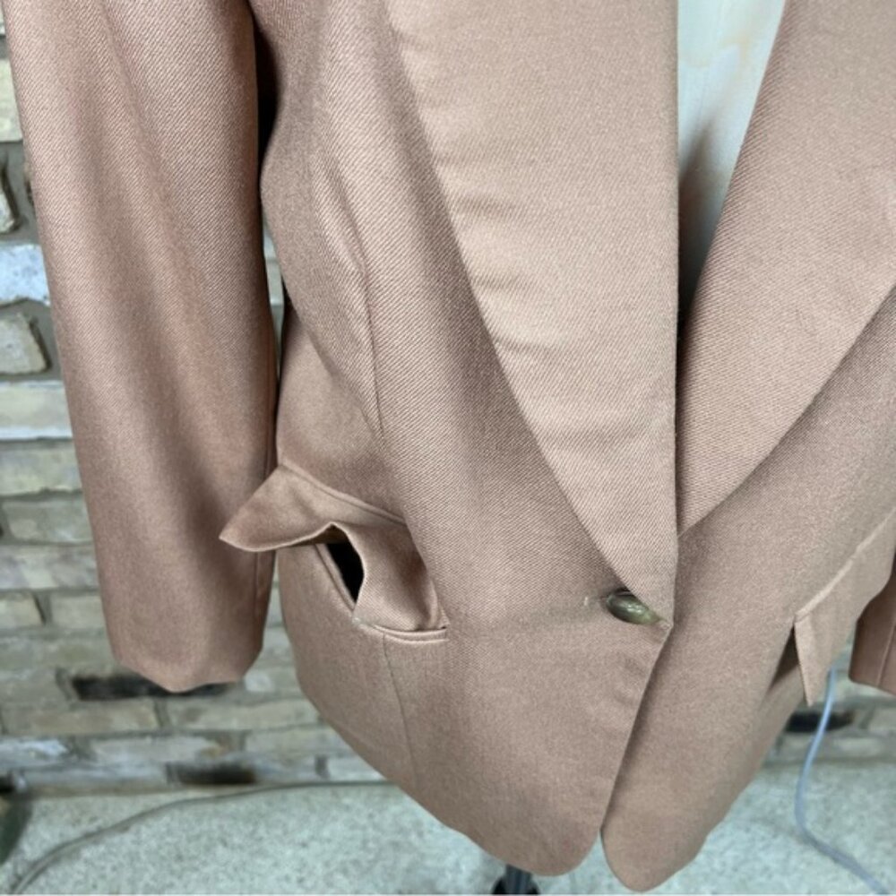 PENDLETON tan wool one-button blazer | size 10P - image 2